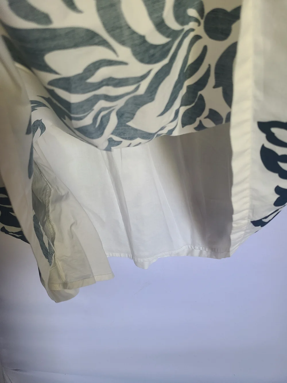 GAP Kids Blue White Floral Pleated Dress Lined Cotton Size XXL 14-16